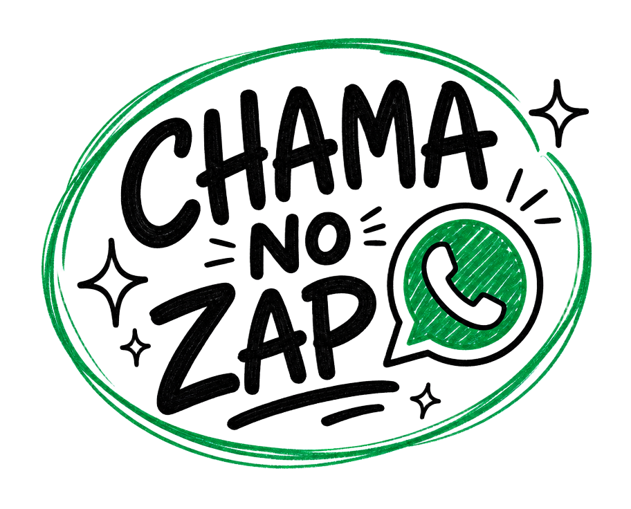 Doodle escrito Chama no Zap