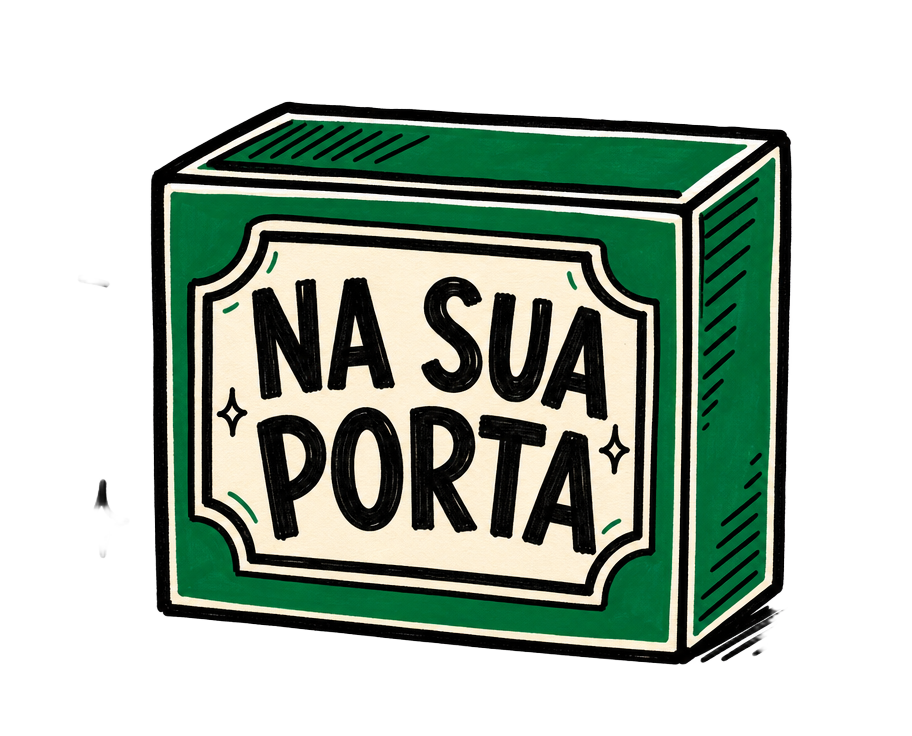 Doodle escrito Na sua porta